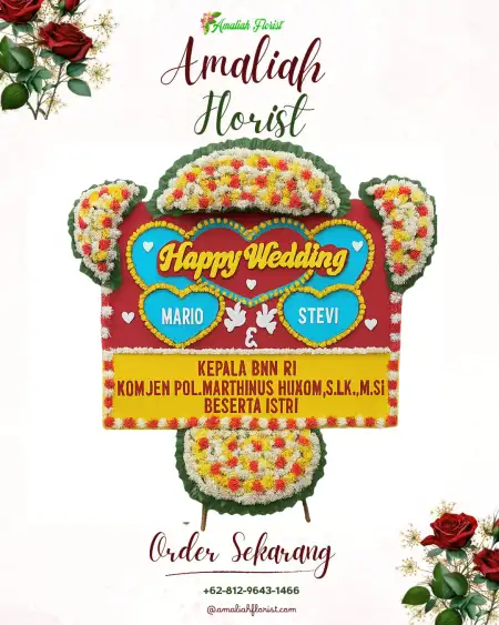 Papan Bunga Pernikahan Brumbungan